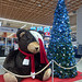 Décoration de Noël,  dans l'allée marchande,  de Cora Carrefour,  à Saint Jouan des guérets (35 )