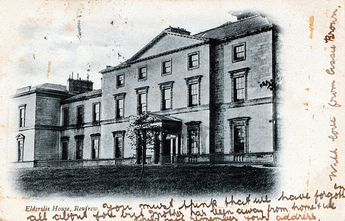 Elderslie House, Renfrewshire, Scotland (Demolished 1920s)