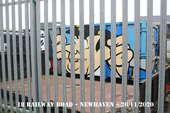 18 Railway Road cartoon man- Newhaven - 26 11 2020