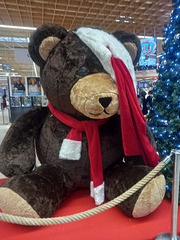 Décoration de Noël,  dans l'allée marchande de Cora Carrefour , à Saint Jouan des Guérets (35)