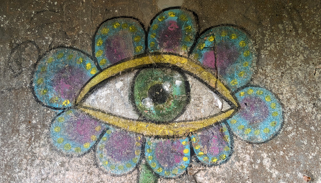 L'oeil du cyclope mural / Il murale dell'occhio del ciclope