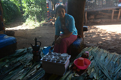 Ethiopia, In a Street Cafe near the Monastery of Ura Kidane Mihret