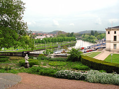 Saarbrücken, Blick vom Schloss auf die Saar