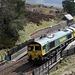 Freightliner class 66`s 66536+66541 at Dent Station running as 0K20 10.54 Leeds Balam Rd (FHH) - Carlisle N.Y 13th April 2019