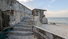 Décadence d'un escalier de plage