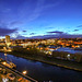 Nightfall over Glasgow, from Speirs Wharf
