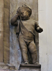 st helen bishopsgate , london cherub on c17 tomb of rachel chambrelan, +1687, attrib to gibbons (33)