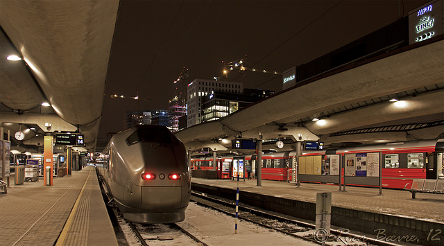 Oslo airport train, Norway.