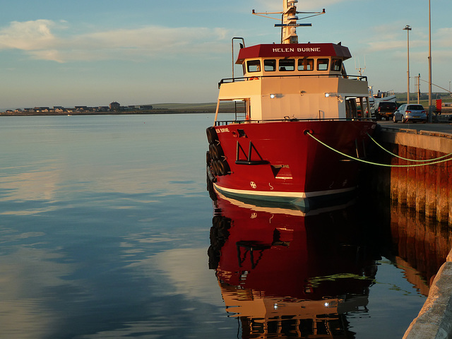 Kirkwall harbour in Orkney