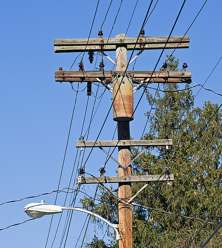 Old City Light and Power, Indiana Michigan Power Utility Pole