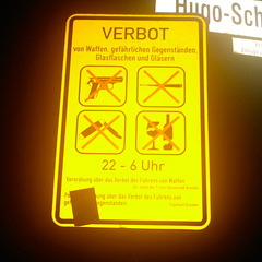 Bremen 2015 – No guns, baseball bats, knives and broken glass between 22.00 and 6.00 hours