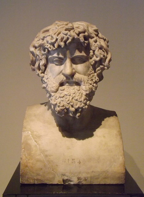 Herm of a Ruler or Philosopher from the Villa dei Papiri in the Naples Archaeological Museum, June 2013