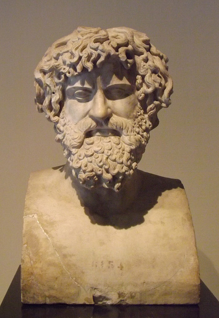 Herm of a Ruler or Philosopher from the Villa dei Papiri in the Naples Archaeological Museum, June 2013