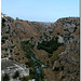 Murgia materana  with Gravina torrent and wind turbines