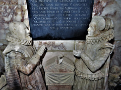 south pool church, devon, c17 tomb of leonard darre +1615 and wife +1608 (2)