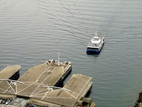 Seabus Approaching the Waterfront Terminus