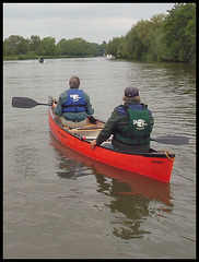 canoeists on the Thames