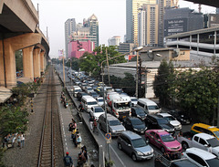 Léger bouchon à Bangkok / Light traffic jam