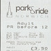 Norwich Park and Ride bus ticket