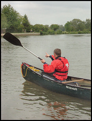 canoeist on the Thames