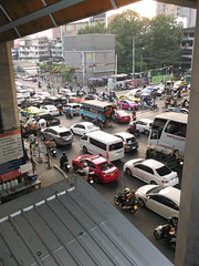 Embouteillage très routinier à Bangkok