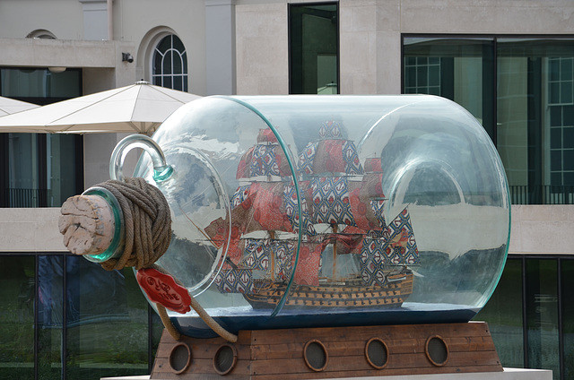 Greenwich, The National Maritime Museum, Sailboat in the Bottle