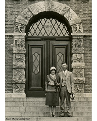 Couple at the Entrance to the Post Office, Bremen, Germany, July 5, 1931 (Cropped)