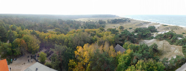 Panoramablick vom Leuchtturm Darßer Ort (Blickrichtung Süd-Süd-West)