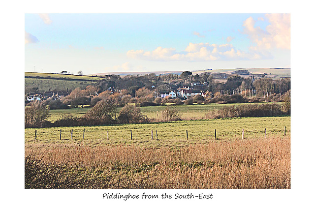 Piddinghoe from the South-East - landscape view - 18.2.2016