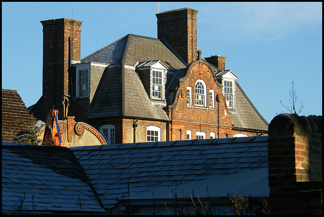 sunlight on old Acland Hospital