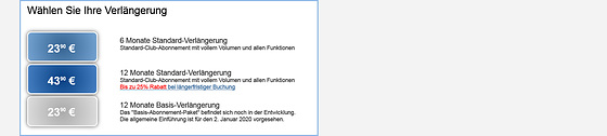 Screenshot Abonnement-Seite [DE], Ausschnitt klein
