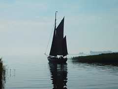 Zeesenboot im Gegenlicht