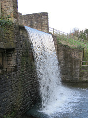 newstead abbey, notts , c19 waterfall