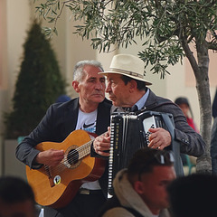 Musikanten sind in der Stadt