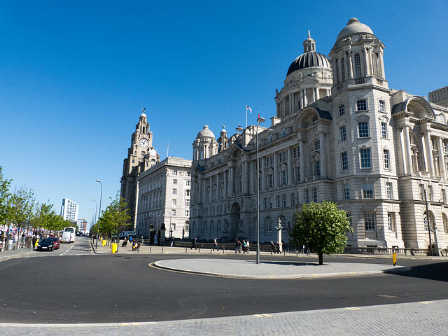 Port of Liverpool building, Cunard building and Liverbuilding,Liverpool