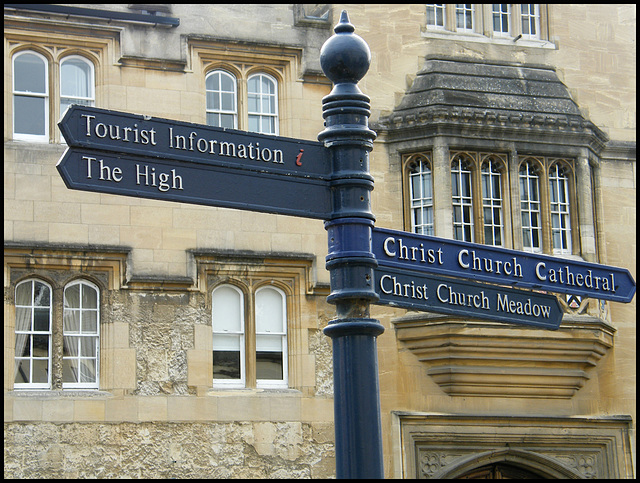 Oriel Square signpost