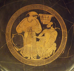 Detail of a Red-Figure Kylix Signed by Euphronios as Potter and Onesimos as Painter in the British Museum, May 2014