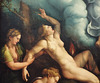 Detail of The Birth of Bacchus by Giulio Romano in the Getty Center, June 2016