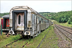 Le Creusot (71) 17 juin 2024. Matériel ferroviaire à la retraite.