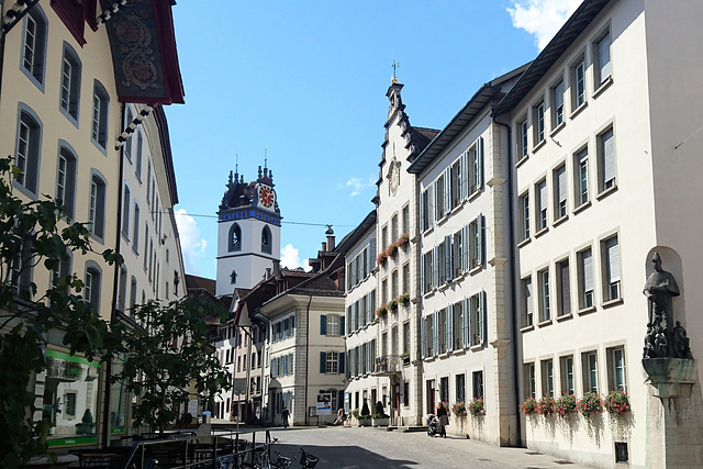 Rathaus und Stadtkirche Aarau