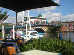 HFF/HTT* : An 'Our Bus' coach on the bridge at Wroxham – 28 Aug 2012 (DSCN8740)