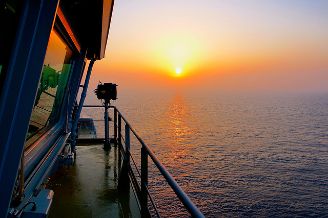 Sunrise off South Korea