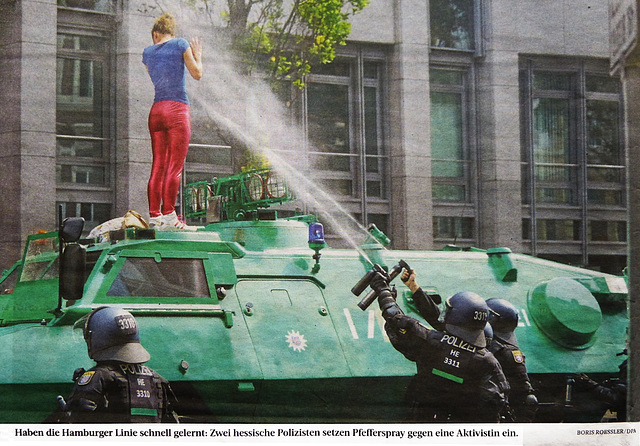 "Die Polizei hat von sich aus keine Gewalt angewendet" sagt unser Bürgermeister. Das Kapitel G20 ist also noch lange nicht abgeschlossen! (PiP)