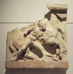 Painted Limestone Funerary Relief with a Hunt in the Metropolitan Museum of Art, June 2016