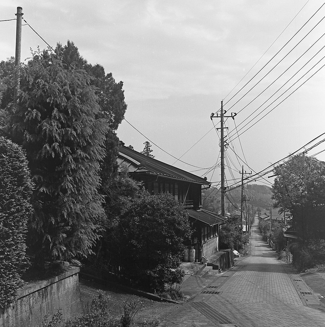 Road in front of the old inn