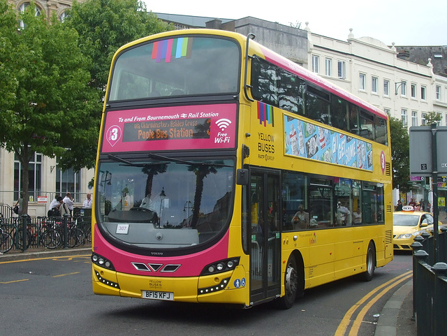 DSCF3687 Yellow Buses 197 (BF15 KFJ) in Bournemouth - 27 Jul 2018