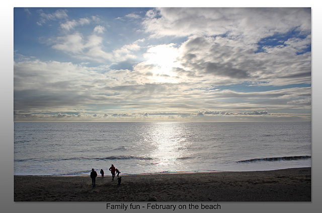 February on the beach Seaford - 14.2.2015