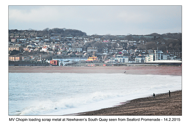 MV Chopin Newhaven from Seaford - 14.2.2015