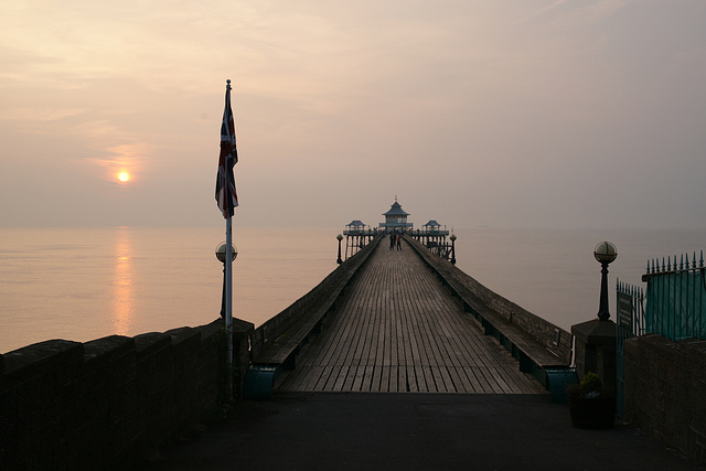 Clevedon Pier At Dusk