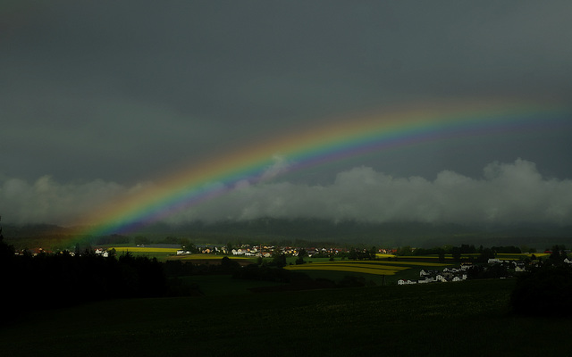 rainbows keep falling on my head......